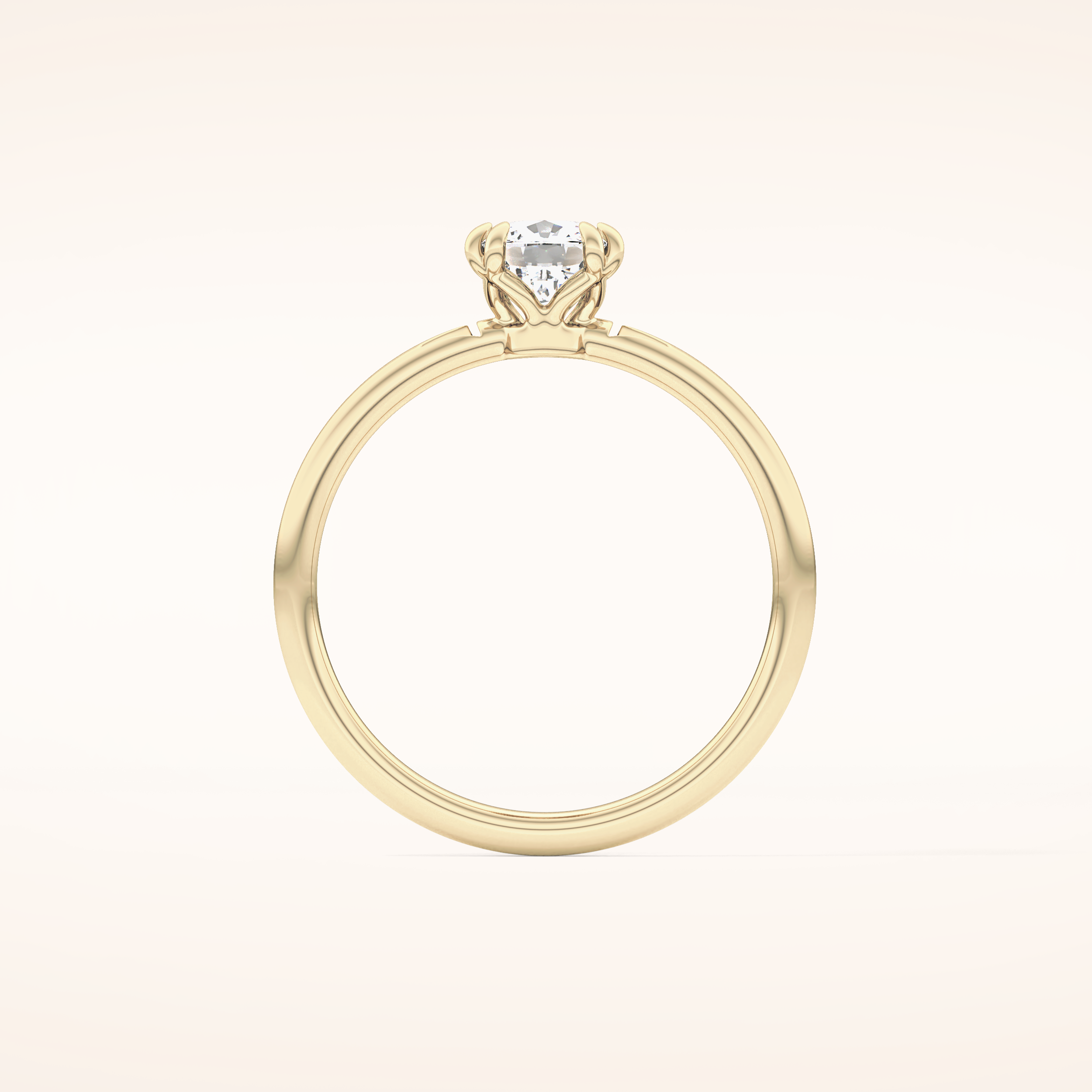 1.04 CT Cushion Shaped Solitaire Moissanite Engagement Ring