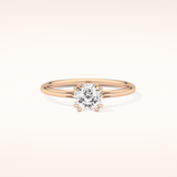 1.04 CT Cushion Shaped Solitaire Moissanite Engagement Ring