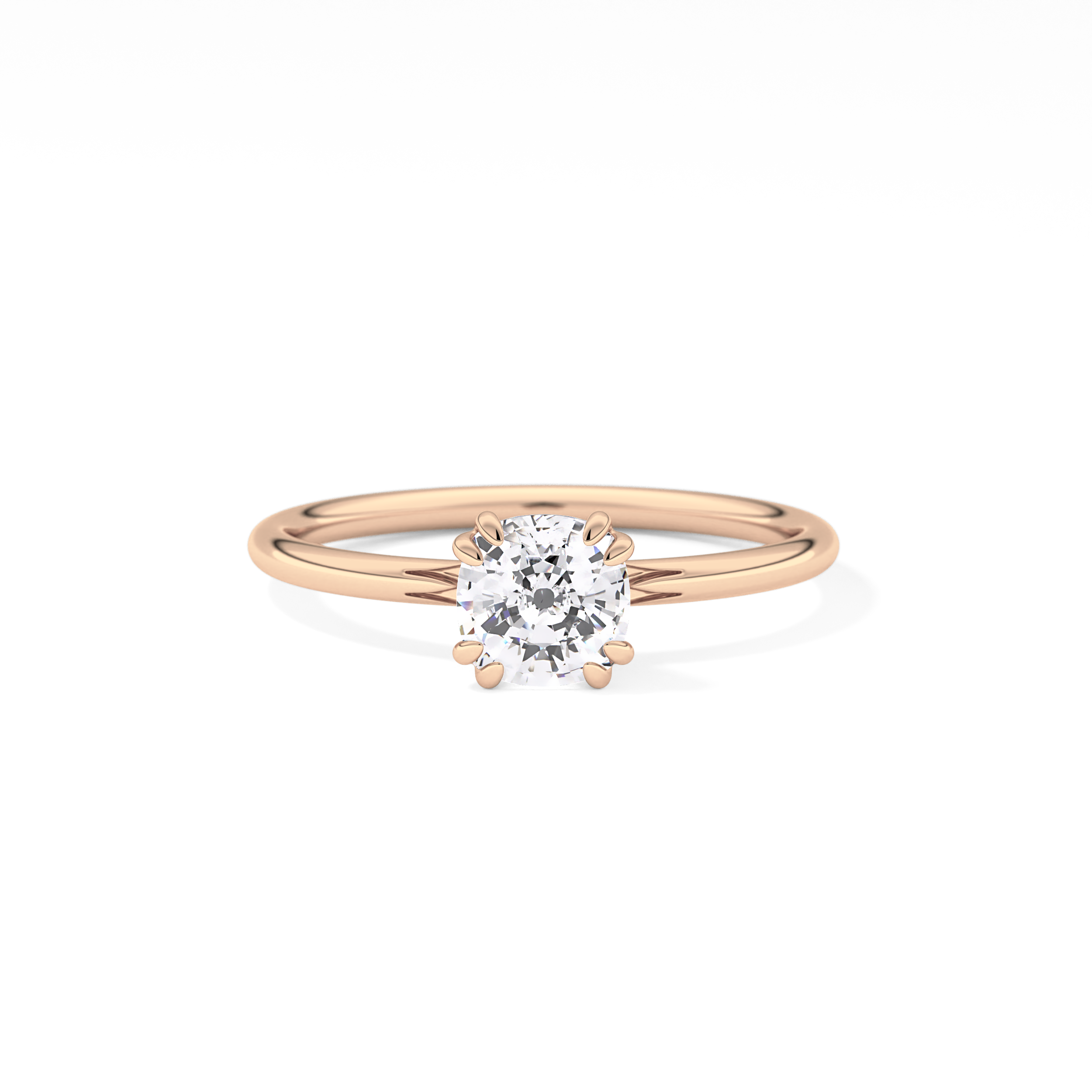 Cushion Solitaire Lab Grown Diamond Engagement Ring