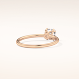1.04 CT Cushion Shaped Solitaire Moissanite Engagement Ring