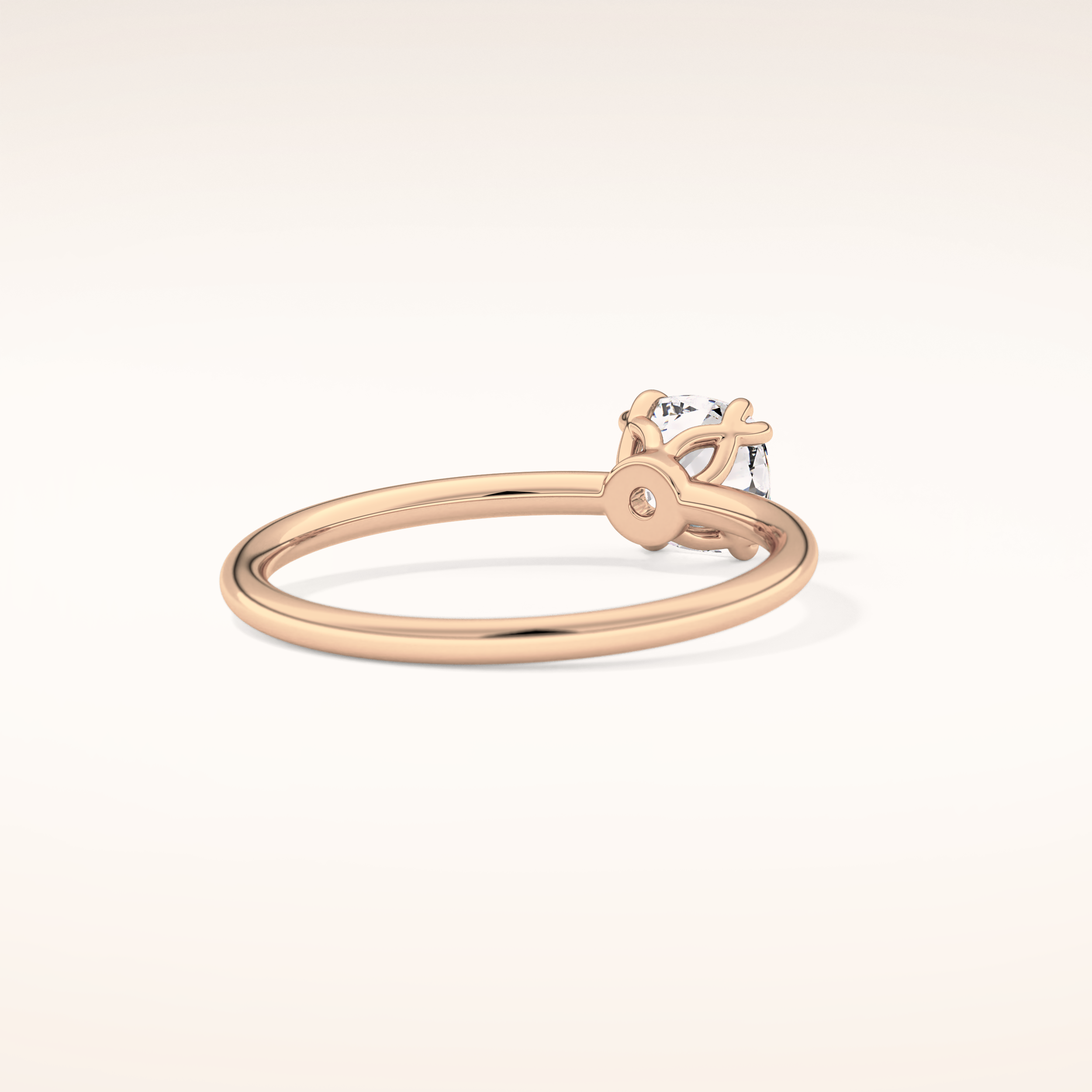 1.04 CT Cushion Shaped Solitaire Moissanite Engagement Ring