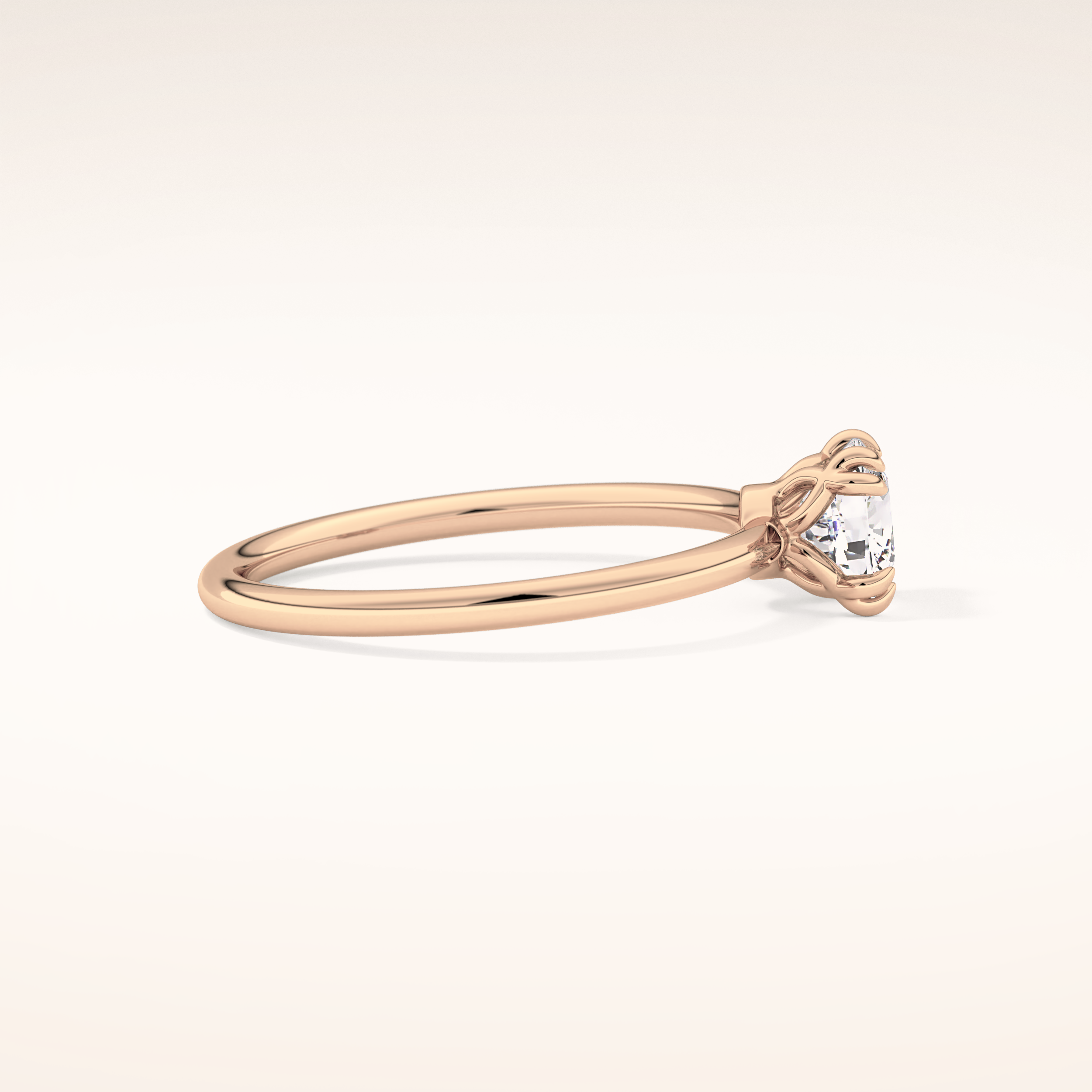 1.04 CT Cushion Shaped Solitaire Moissanite Engagement Ring
