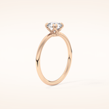 1.04 CT Cushion Shaped Solitaire Moissanite Engagement Ring