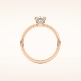 1.04 CT Cushion Shaped Solitaire Moissanite Engagement Ring