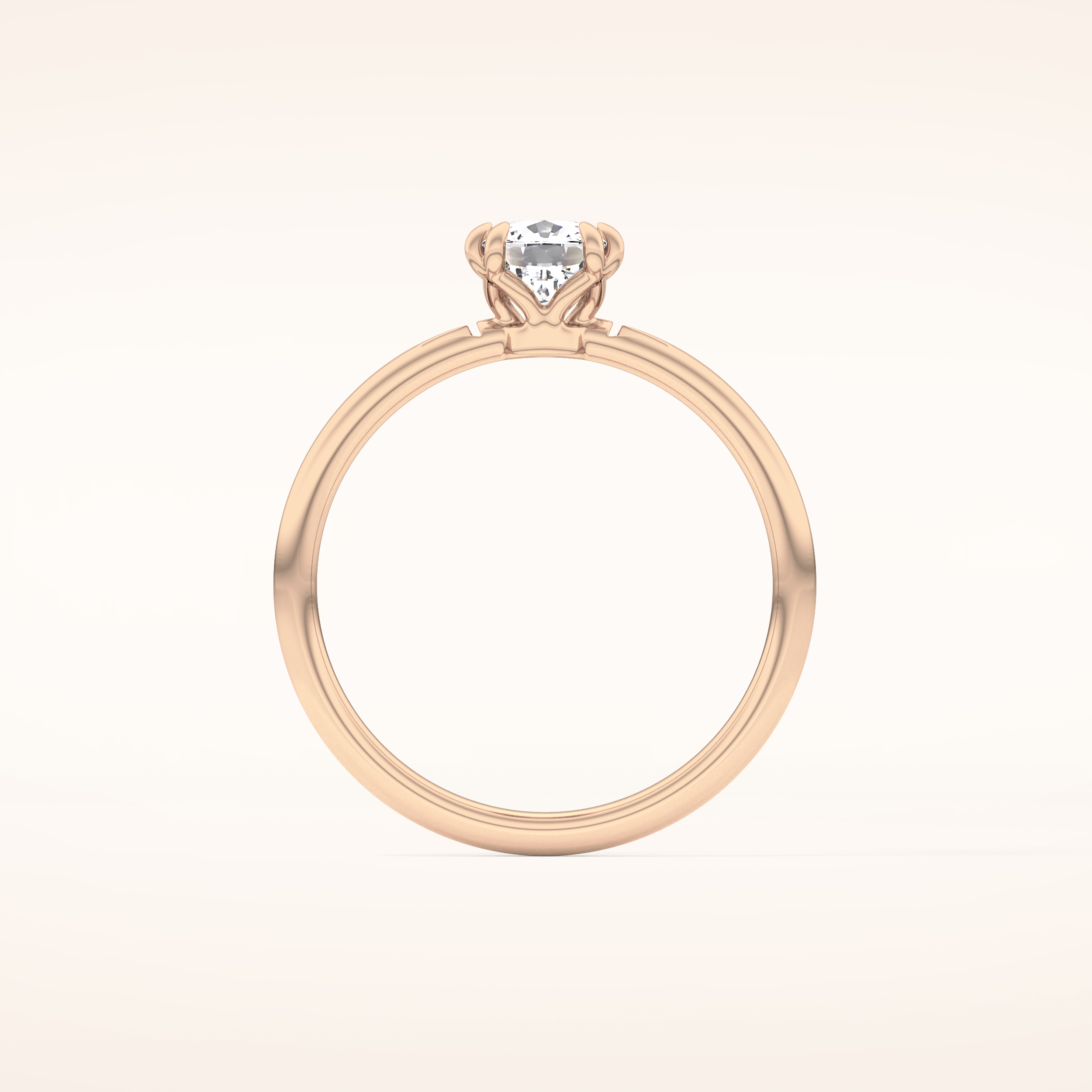 1.04 CT Cushion Shaped Solitaire Moissanite Engagement Ring