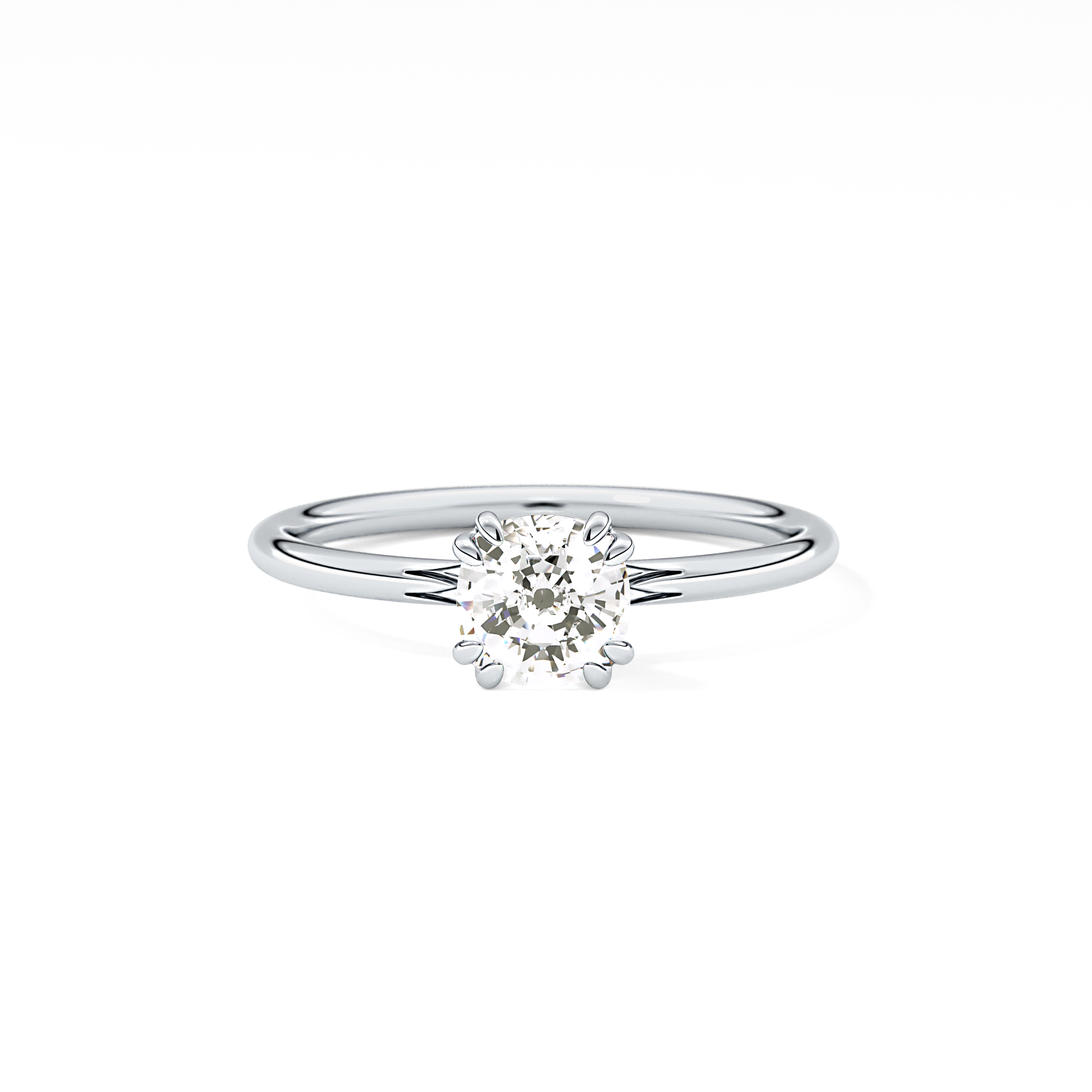 Cushion Solitaire Lab Grown Diamond Engagement Ring