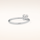 1.04 CT Cushion Shaped Solitaire Moissanite Engagement Ring