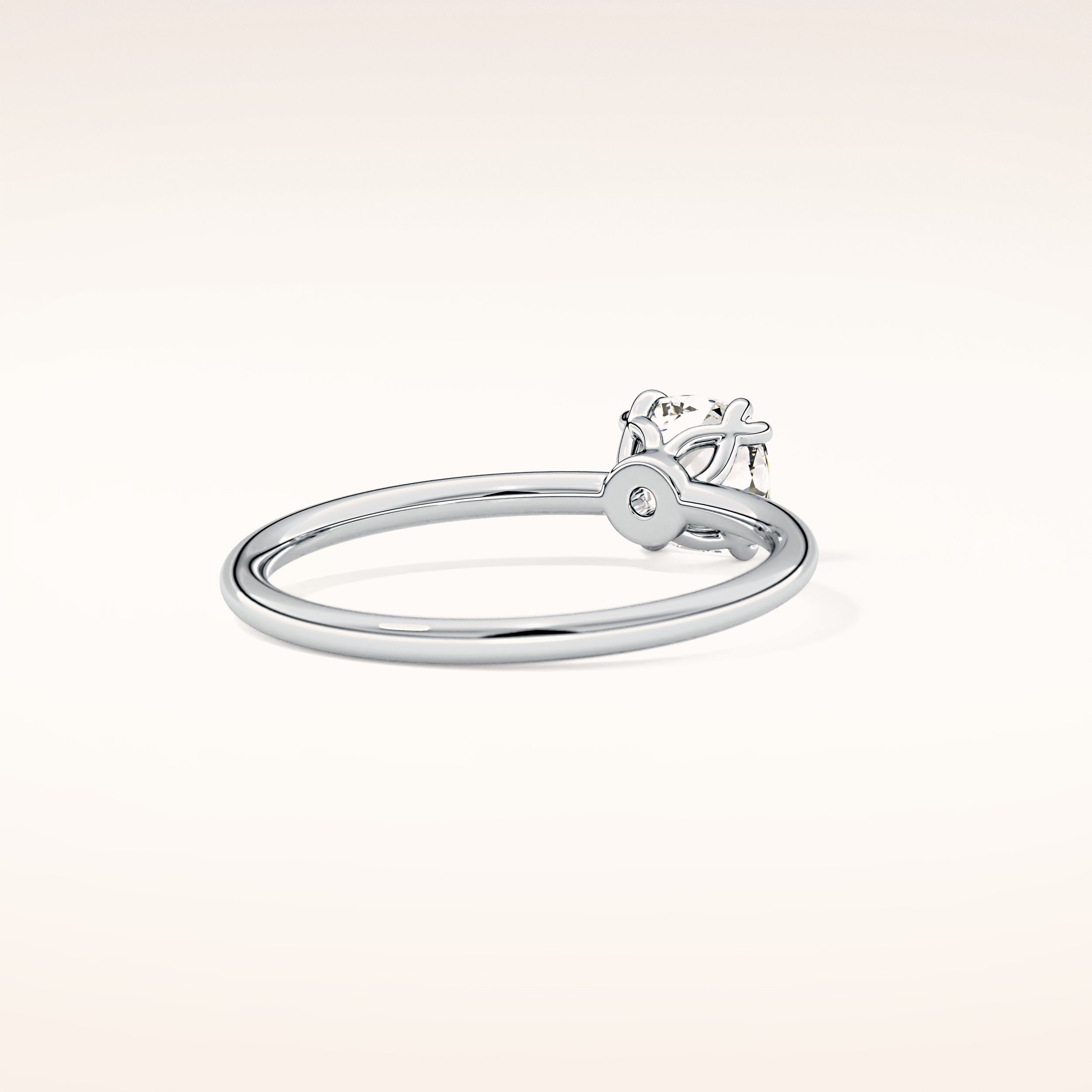 1.04 CT Cushion Shaped Solitaire Moissanite Engagement Ring