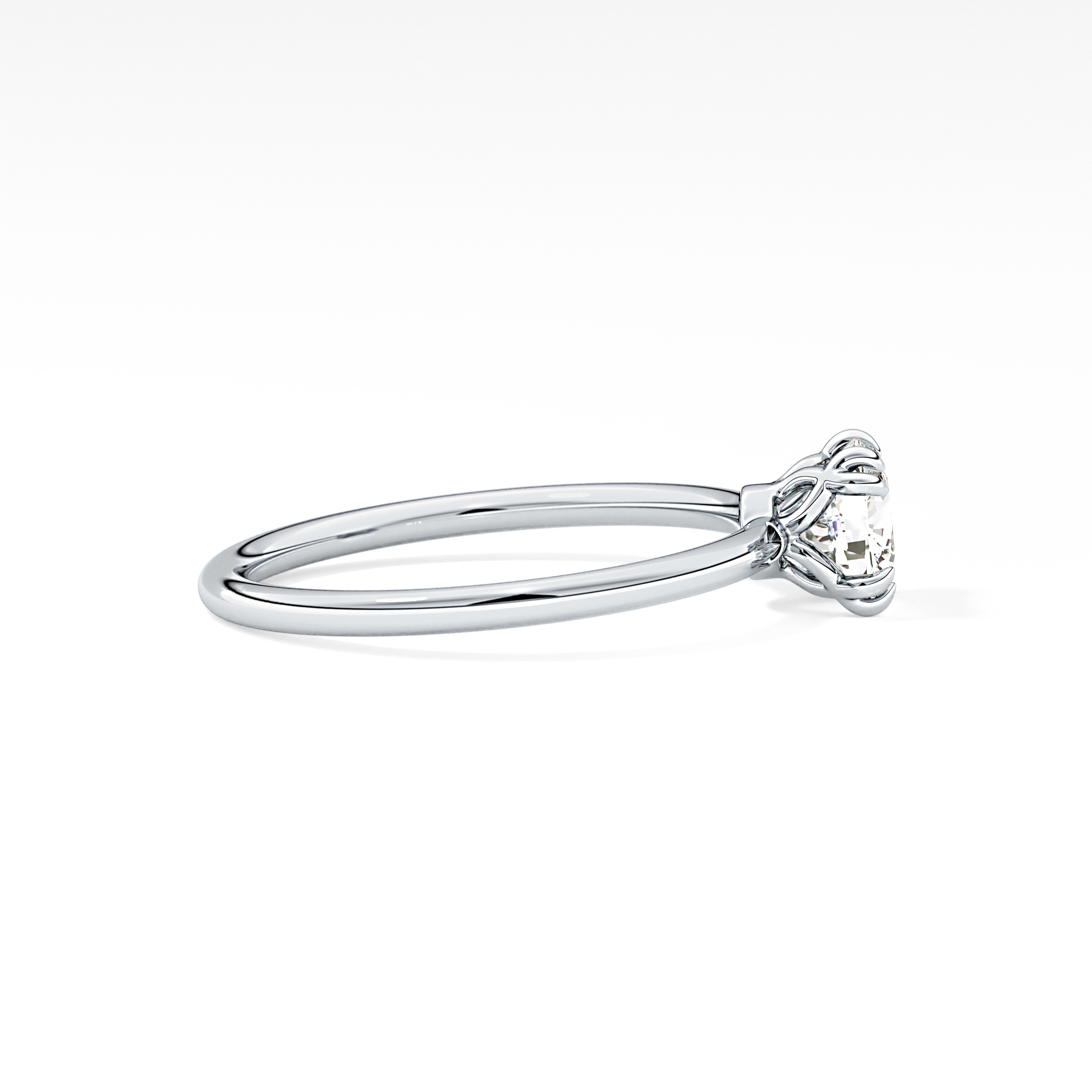 Cushion Solitaire Lab Grown Diamond Engagement Ring