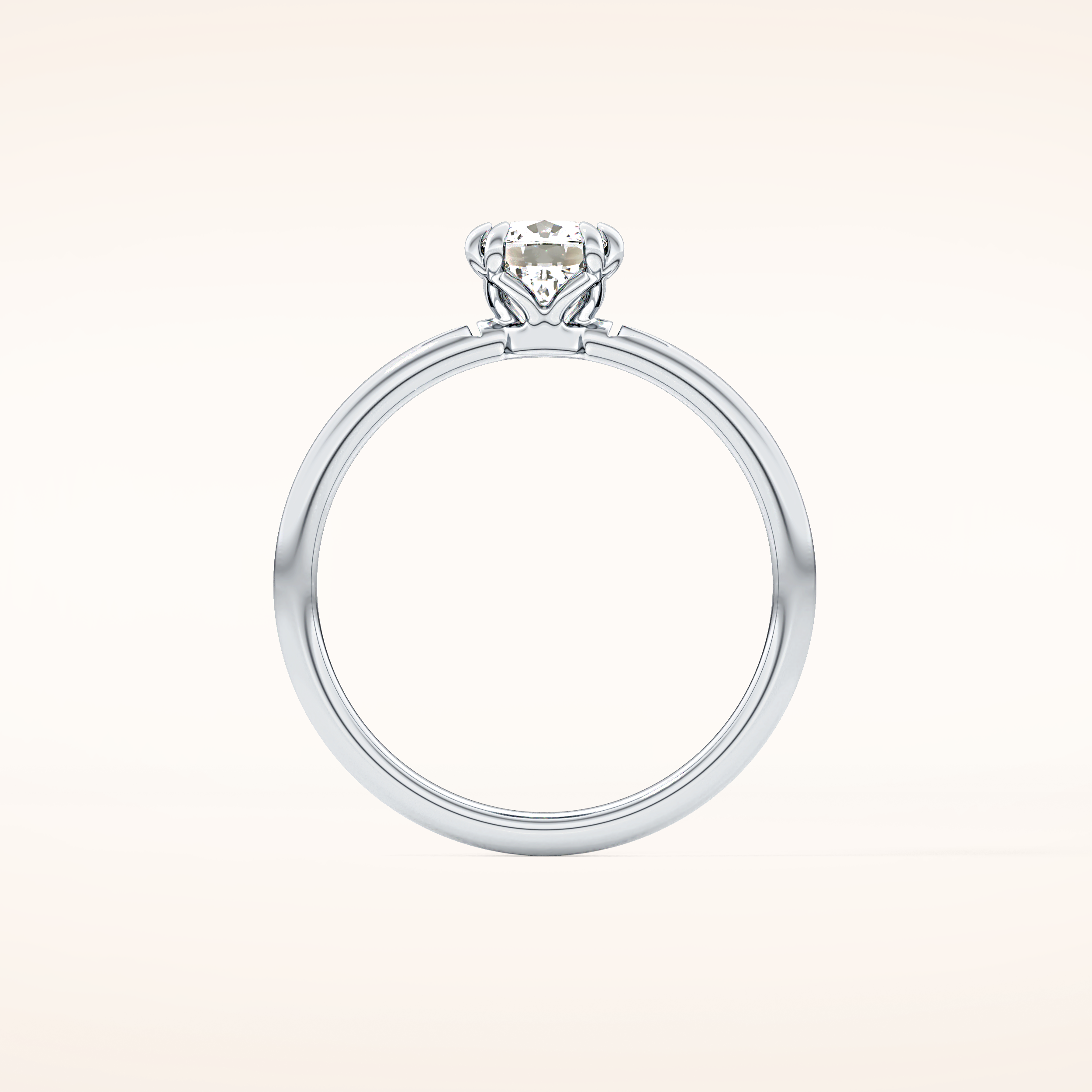 1.04 CT Cushion Shaped Solitaire Moissanite Engagement Ring