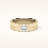 0.59 TCW Round Shaped Moissanite Wedding Band
