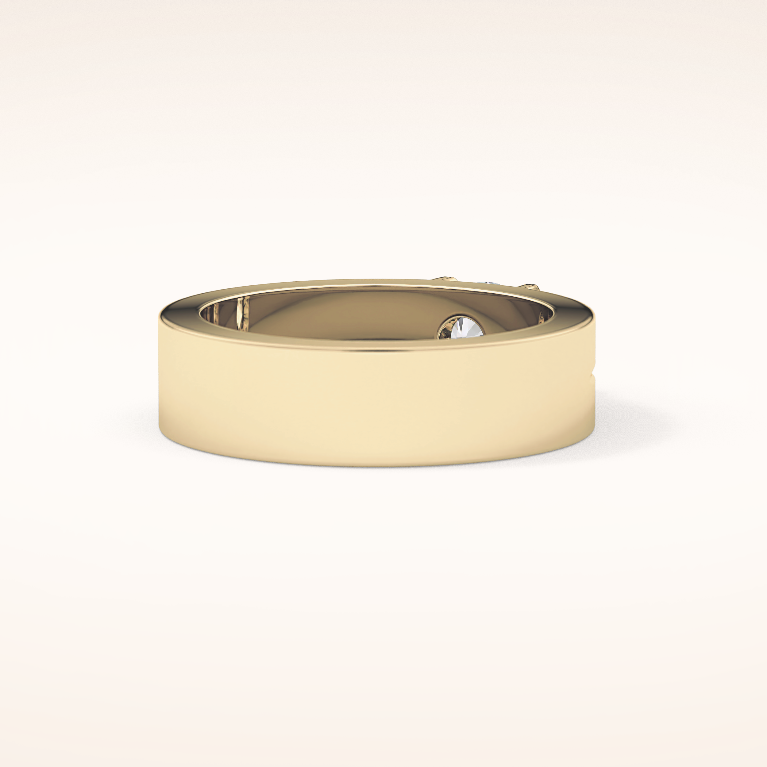 0.59 TCW Round Shaped Moissanite Wedding Band