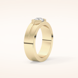 0.59 TCW Round Shaped Moissanite Wedding Band