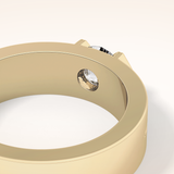 0.59 TCW Round Shaped Moissanite Wedding Band