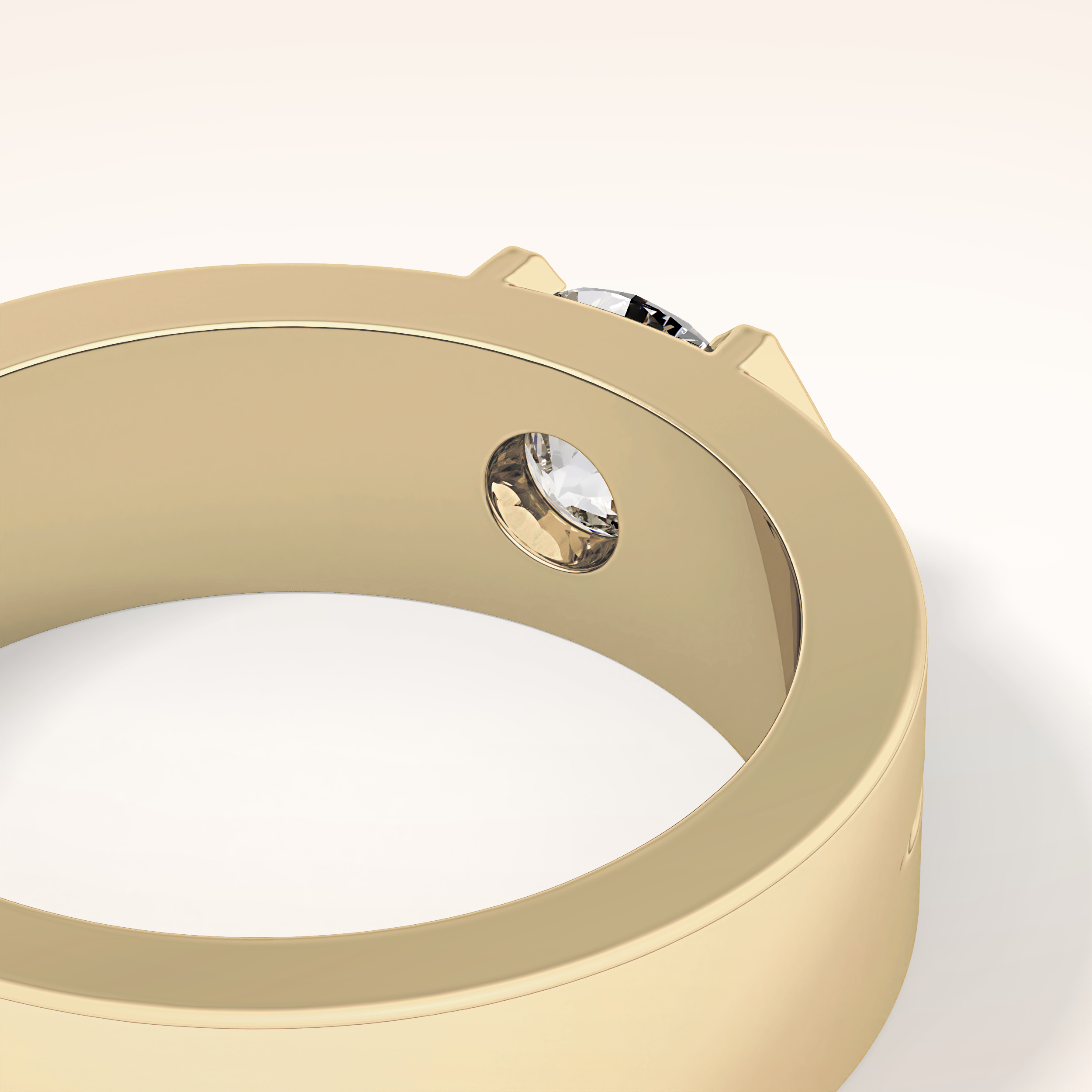 0.59 TCW Round Shaped Moissanite Wedding Band