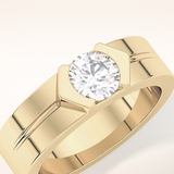 0.59 TCW Round Shaped Moissanite Wedding Band