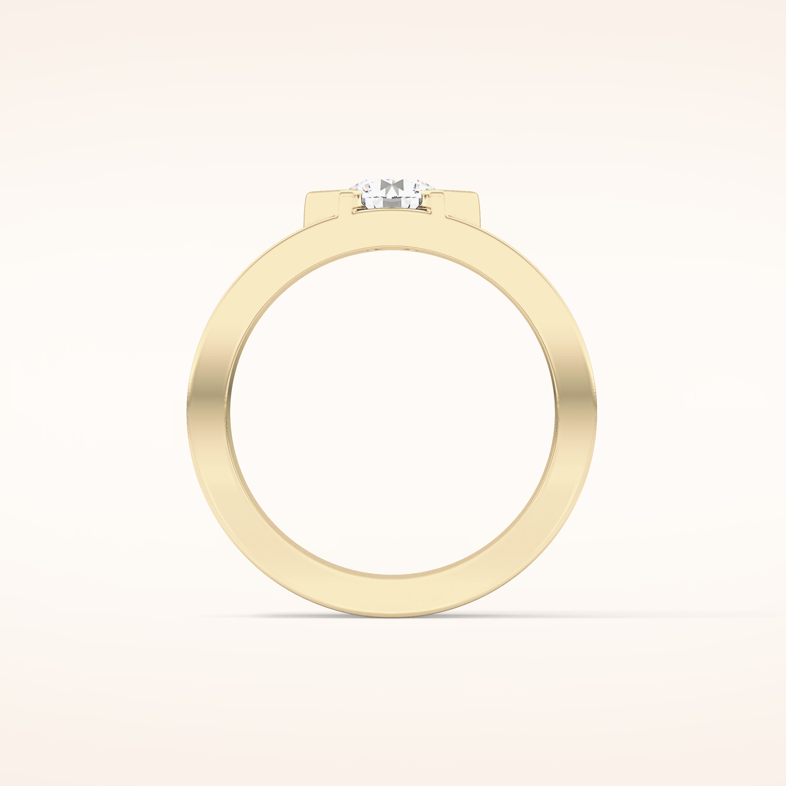 0.59 TCW Round Shaped Moissanite Wedding Band