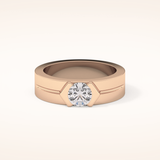0.59 TCW Round Shaped Moissanite Wedding Band
