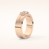 0.59 TCW Round Shaped Moissanite Wedding Band