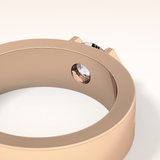 0.59 TCW Round Shaped Moissanite Wedding Band