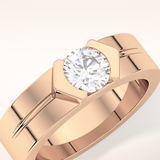 0.59 TCW Round Shaped Moissanite Wedding Band