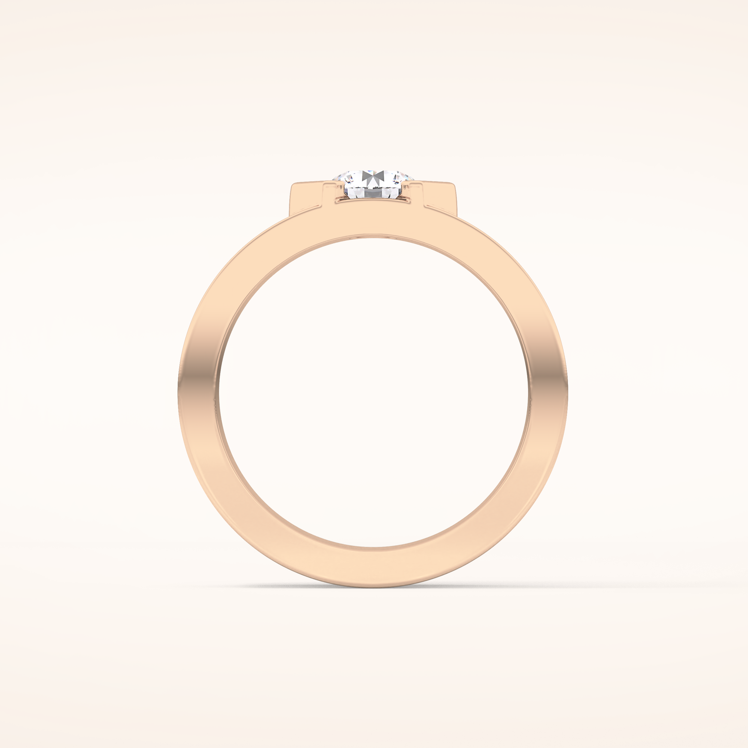 0.59 TCW Round Shaped Moissanite Wedding Band