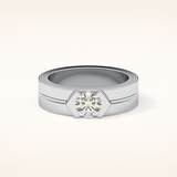 0.59 TCW Round Shaped Moissanite Wedding Band