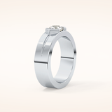 0.59 TCW Round Shaped Moissanite Wedding Band