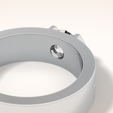 0.59 TCW Round Shaped Moissanite Wedding Band