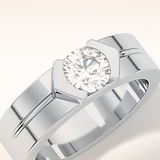 0.59 TCW Round Shaped Moissanite Wedding Band