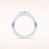 0.59 TCW Round Shaped Moissanite Wedding Band