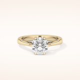 1.62 CT Round Shaped Solitaire Moissanite Engagement Ring