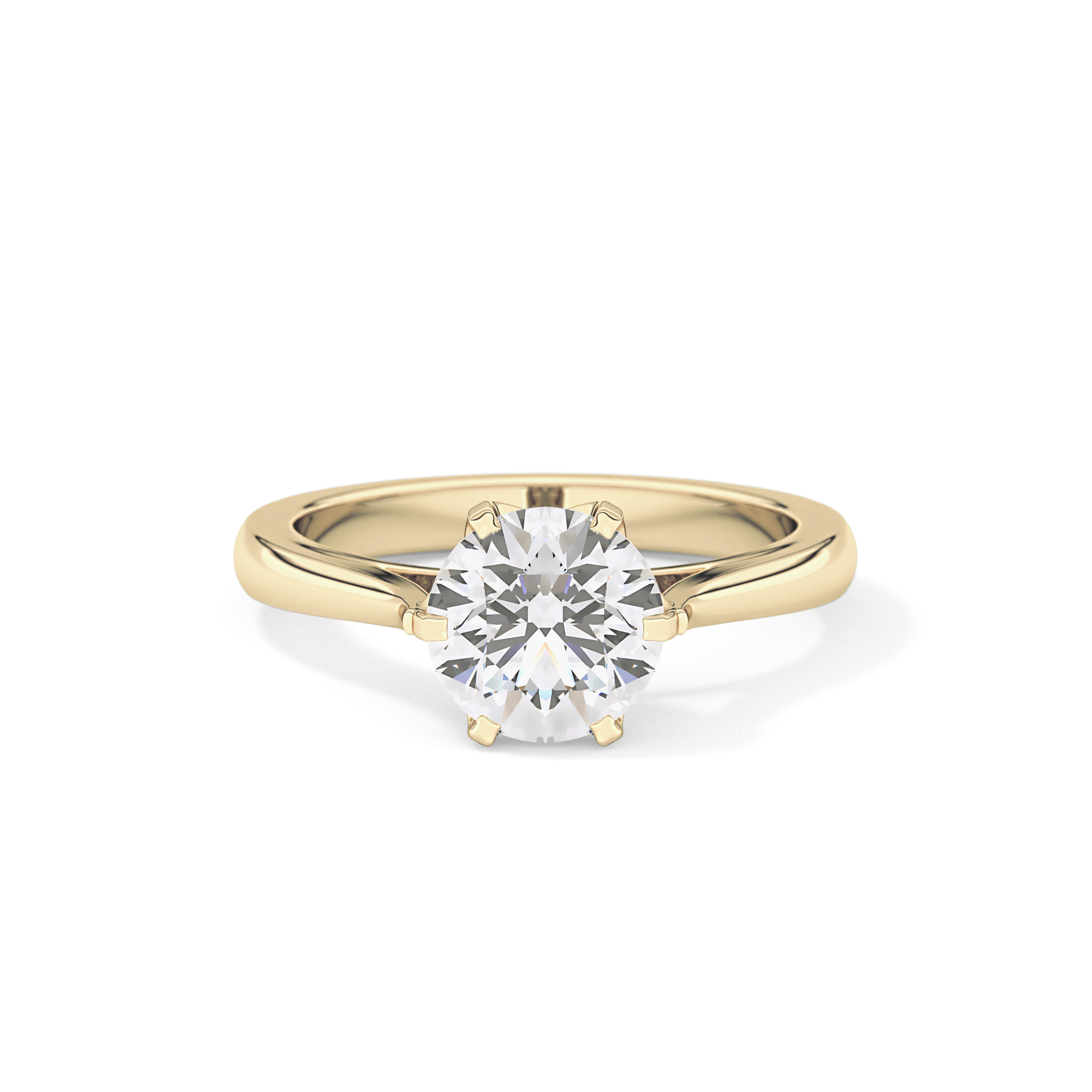 Round Solitaire Lab Grown Diamond Engagement Ring