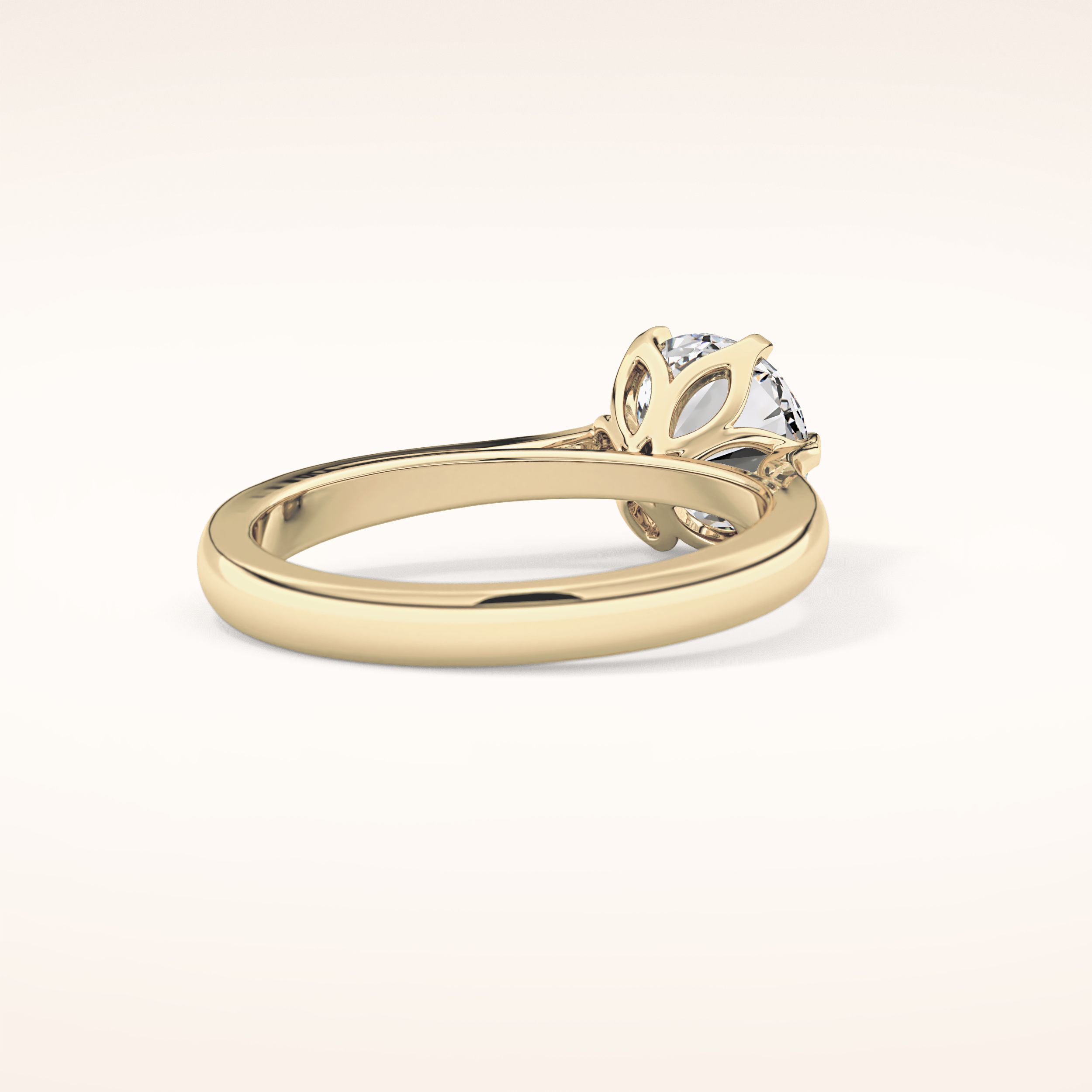 1.62 CT Round Shaped Solitaire Moissanite Engagement Ring
