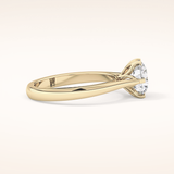 1.62 CT Round Shaped Solitaire Moissanite Engagement Ring