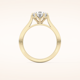 1.62 CT Round Shaped Solitaire Moissanite Engagement Ring