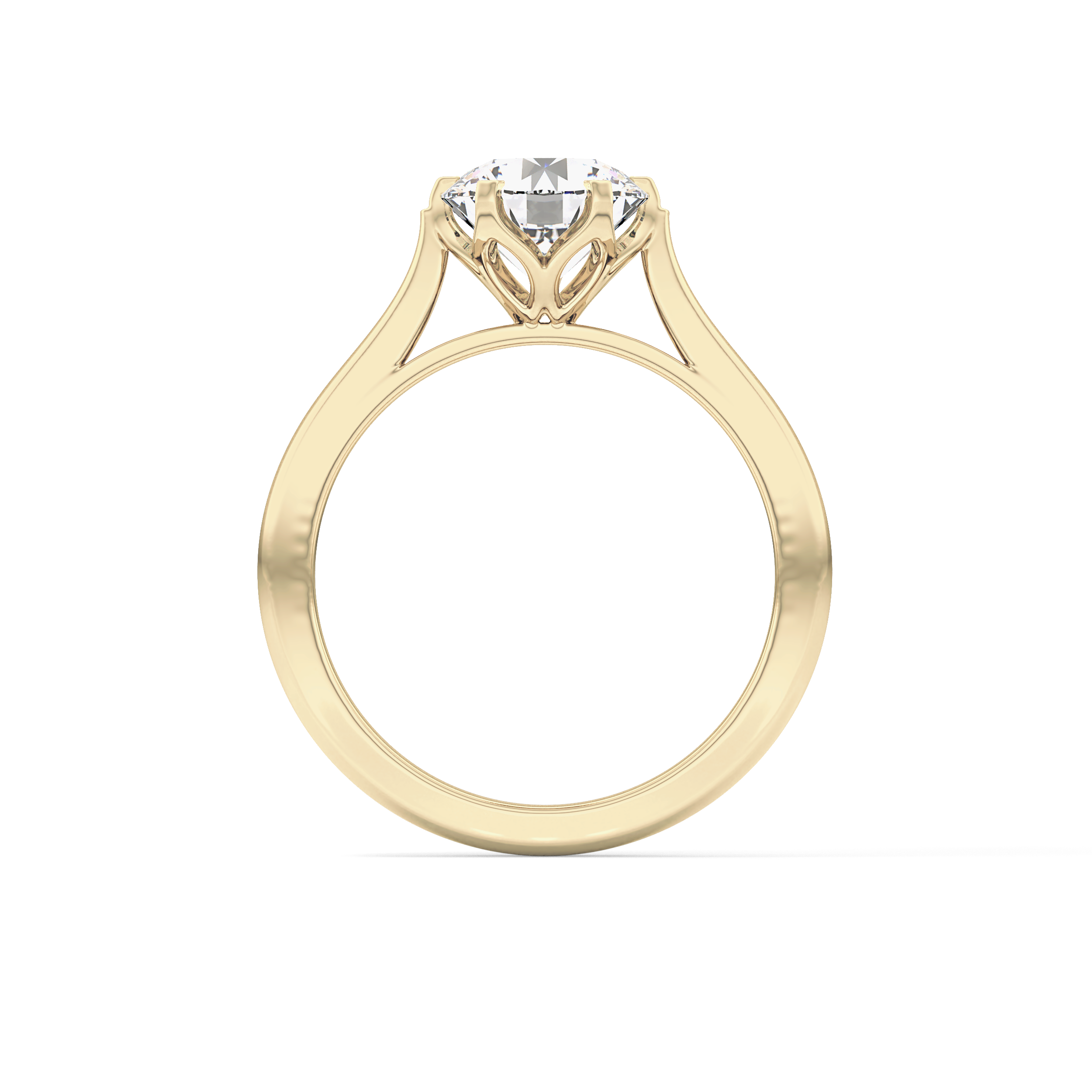 Round Solitaire Lab Grown Diamond Engagement Ring