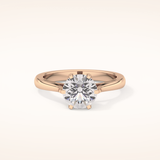1.62 CT Round Shaped Solitaire Moissanite Engagement Ring