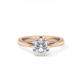 Round Solitaire Lab Grown Diamond Engagement Ring