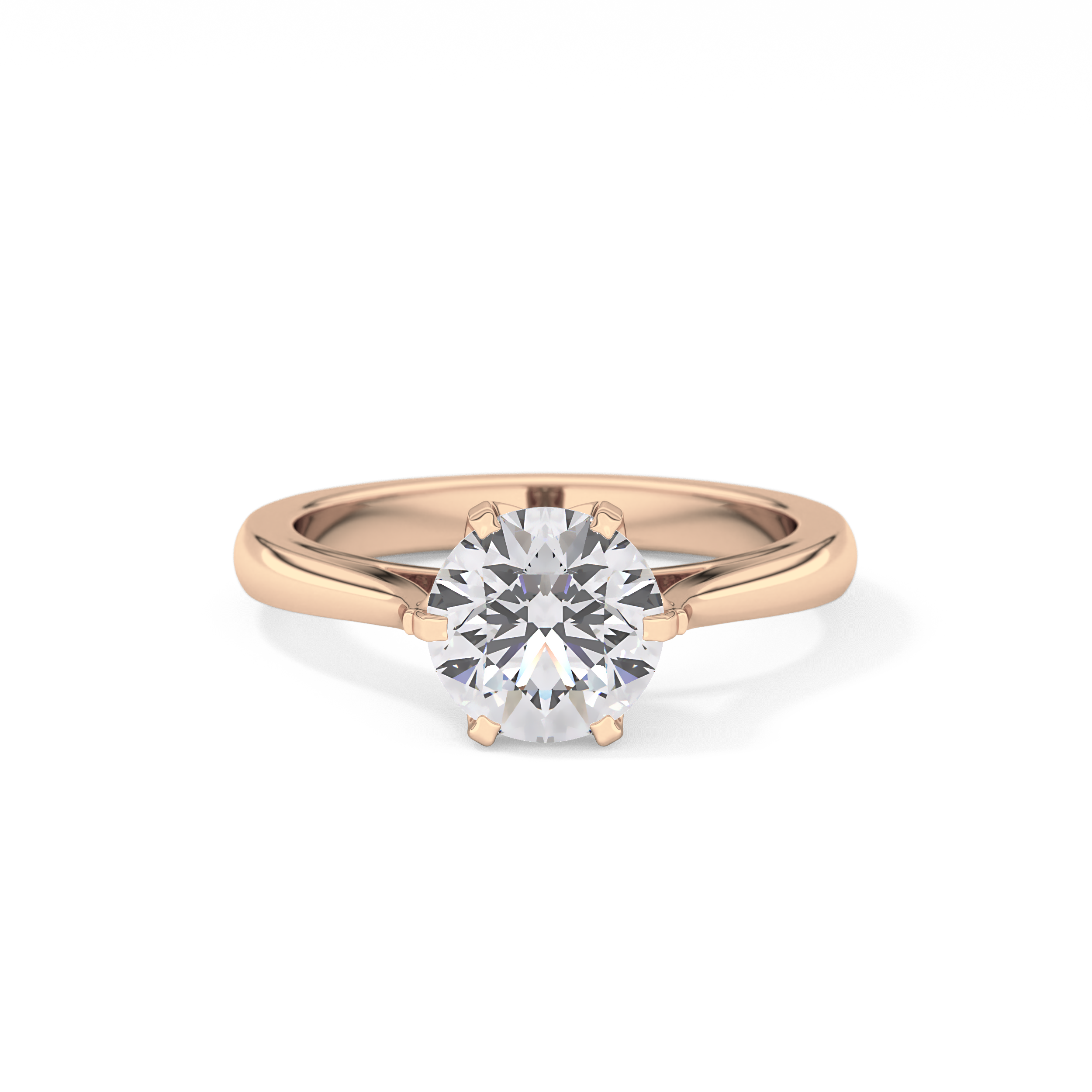 Round Solitaire Lab Grown Diamond Engagement Ring