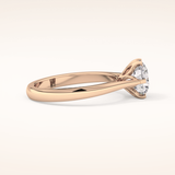 1.62 CT Round Shaped Solitaire Moissanite Engagement Ring