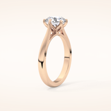 1.62 CT Round Shaped Solitaire Moissanite Engagement Ring