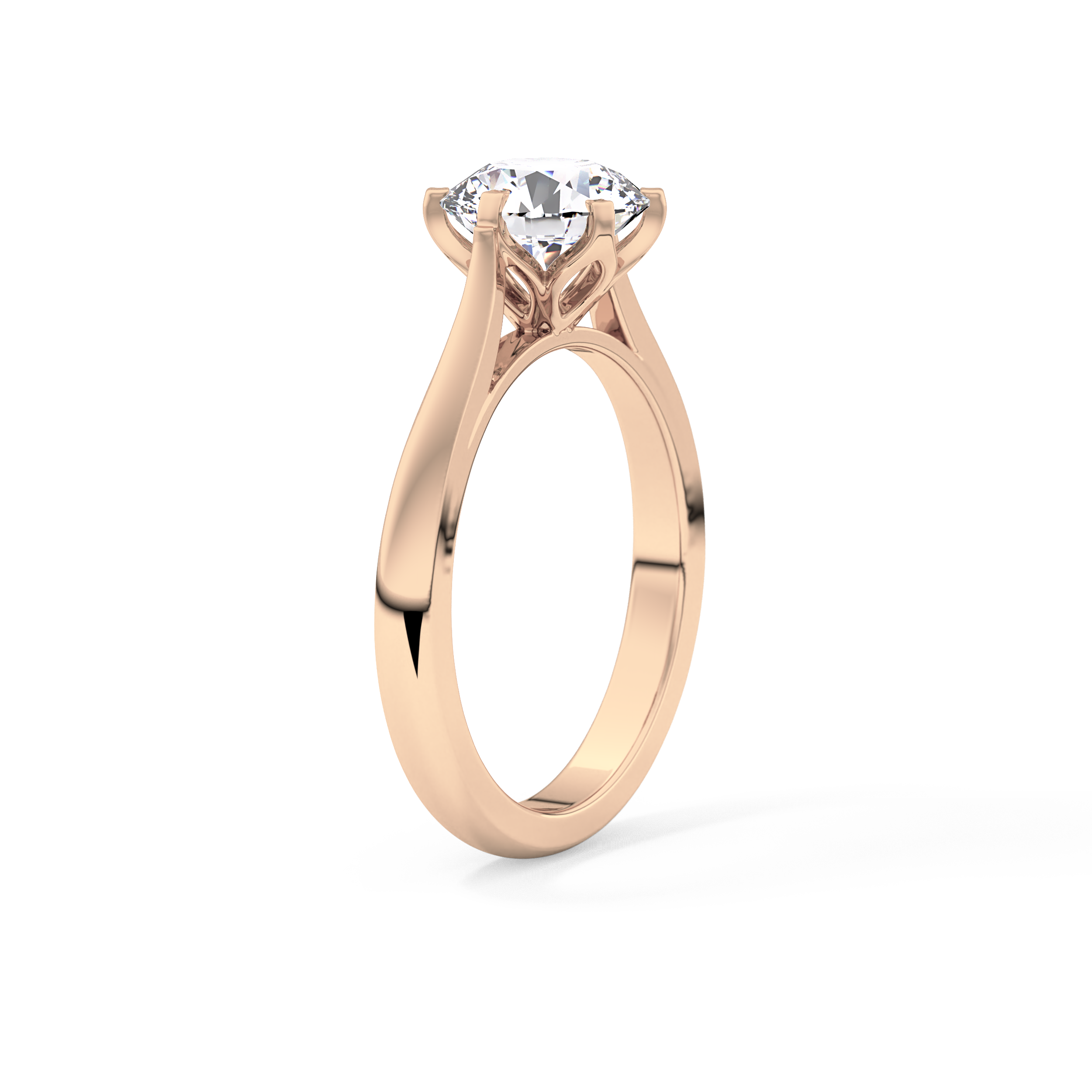 Round Solitaire Lab Grown Diamond Engagement Ring