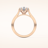 1.62 CT Round Shaped Solitaire Moissanite Engagement Ring