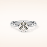 1.62 CT Round Shaped Solitaire Moissanite Engagement Ring
