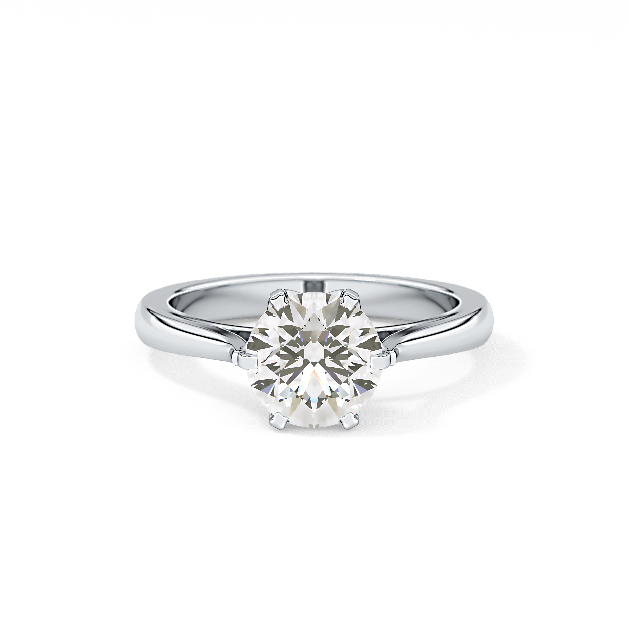 Round Solitaire Lab Grown Diamond Engagement Ring