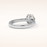 1.62 CT Round Shaped Solitaire Moissanite Engagement Ring