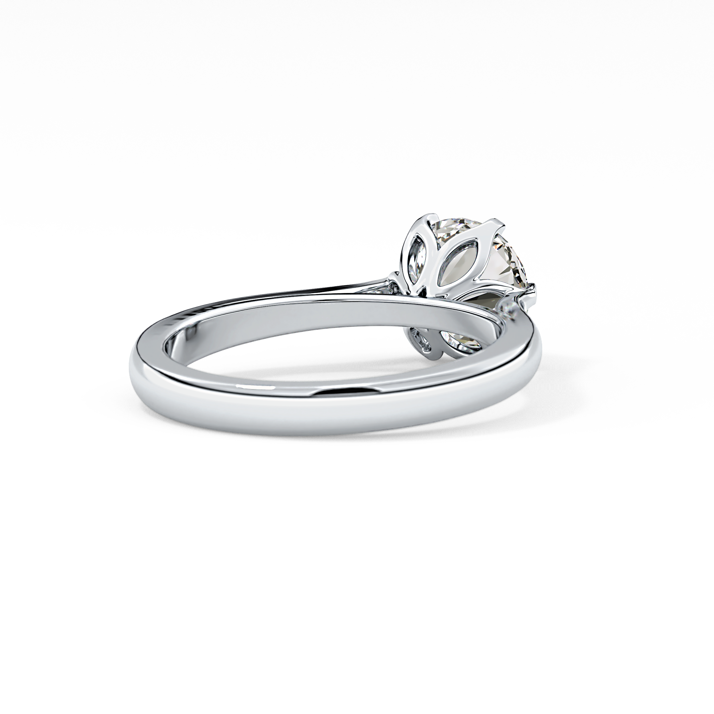 Round Solitaire Lab Grown Diamond Engagement Ring