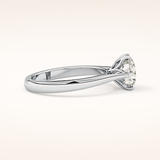 1.62 CT Round Shaped Solitaire Moissanite Engagement Ring