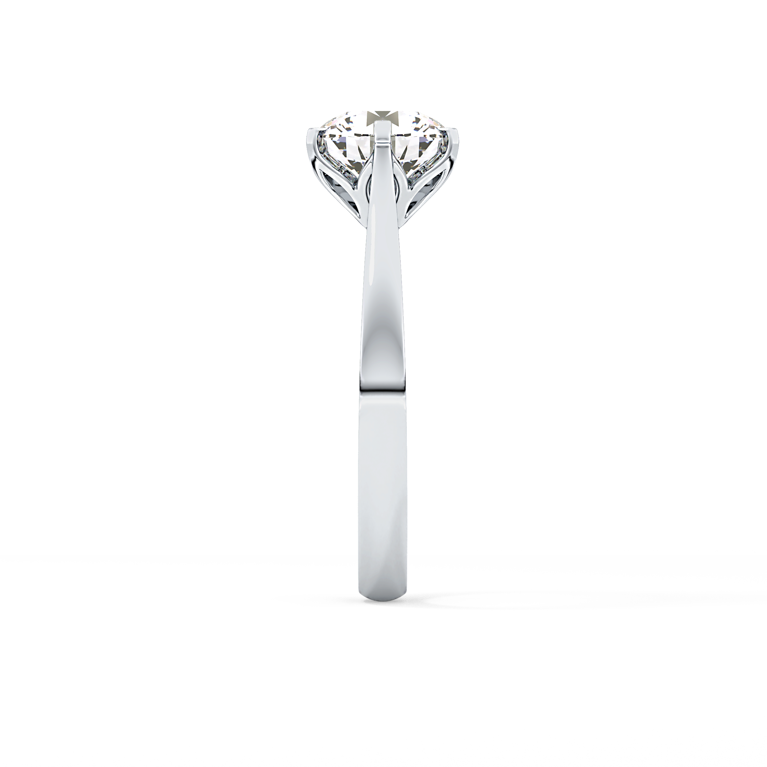 Round Solitaire Lab Grown Diamond Engagement Ring
